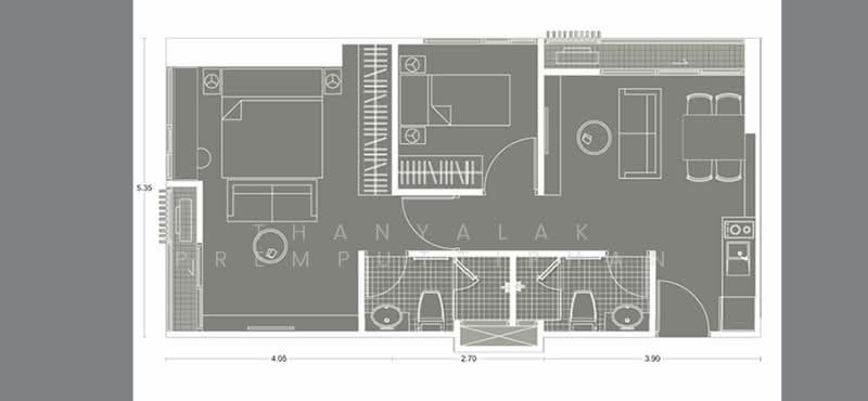 Noble Revolve Ratchada 2, Bangkok, 70 Soi Ratchadaphisek 10, Ratchadaphisek Road, Huai Khwang, Huai Khwang, Bangkok, 2 Bedrooms, 53 sqm, Condo For Rent, by Thanyalak Premputtiphan, 500211002 - DDproperty.com