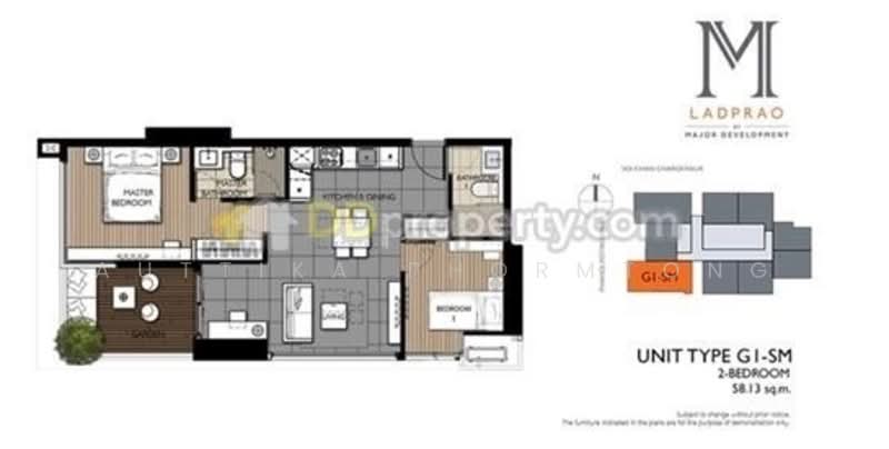 M Ladprao, Bangkok, 1188 Phahonyothin Rd, Jom Phon, Chatuchak, Bangkok, 2 Bedrooms, 69 sqm, Condo For Rent, by Auttika Phormtong, 500211042 - DDproperty.com