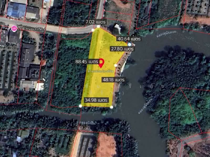 ขาย - ที่ดินเปล่า 1 ไร่ 349 ตร.ว. ที่ดินถมแล้ว ใกล้ตลาดน้ำท่าคา สมุทรสงคราม ติดคุ้งน้ำ คลองแม่กลอง, สมุทรสงคราม