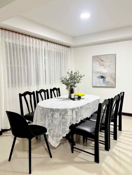 For Rent - จดบริษัทได้ ทำเล MRT ห้วยขวาง ซ.ประชาราษฎร์บำเพ็ญ 17 ให้เช่าบ้านเดี่ยว 6 นอน บ้านสวย เฟอร์ครบ, Bangkok