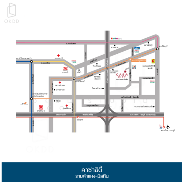 Casa City Ramkumhaeng-Misteen, Bangkok, Soi Rat Phatthana 4 Yak 1, Rat Phatthana Road, Saphan Sung, Saphan Sung, Bangkok, 3 Bedrooms, 130 sqm, Townhouse For Sale, by OKDD STUDIO Co., Ltd., 500211878 - DDproperty.com