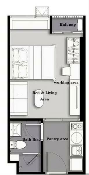 Knightsbridge Prime Onnut, Bangkok, Soi On Nut 1/1 Sukhumvit Road77, Phra Kanong Nua, Watthana, Bangkok, Studio, 23 sqm, Condo For Rent, by กนกวรรณ ด่านถาวรสุริยะ, 500211894 - DDproperty.com