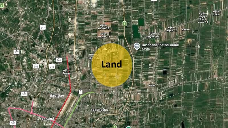 For Sale - ขายที่ดินแปลงใหญ่ ใกล้สวนสนุกดรีมเวิลด์, Pathum Thani