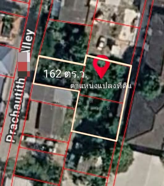For Sale - Land for sale in Nonthaburi, 162 sq.wa., Nonthaburi Road, near MRT Saphan Phra Nangklao station., Nonthaburi