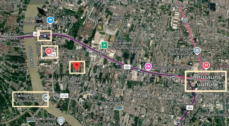For Sale - Land for sale in Nonthaburi, 162 sq.wa., Nonthaburi Road, near MRT Saphan Phra Nangklao station., Nonthaburi