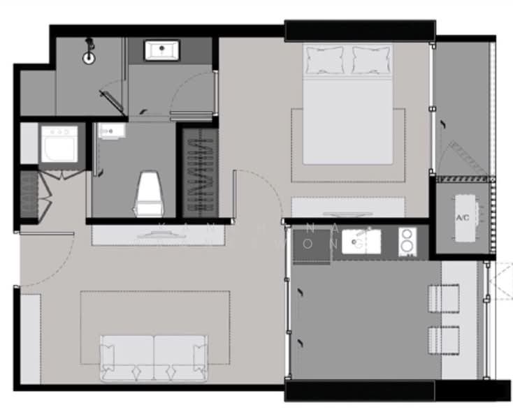 Rhythm Sukhumvit 42, Bangkok, Soi Sukhumvit 42, Sukhumvit Road, Phra Kanong, Khlong Toei, Bangkok, 1 Bedroom, 46 sqm, Condo For Rent, by Kanchana Praneewong, 500214011 - DDproperty.com