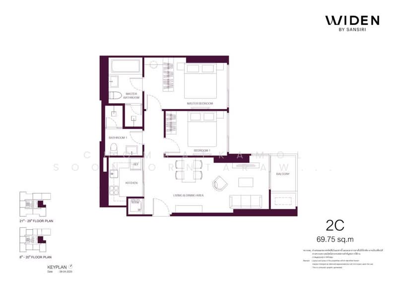WIDEN by Sansiri, กรุงเทพ, 8/11 ถ.นางลิ้นจี่, ทุ่งมหาเมฆ, สาทร, กรุงเทพ, 70 ตร.ม., คอนโด ขาย, โดย Chomratkamol Soontorntarawong (Gor), 500214685 - DDproperty.com