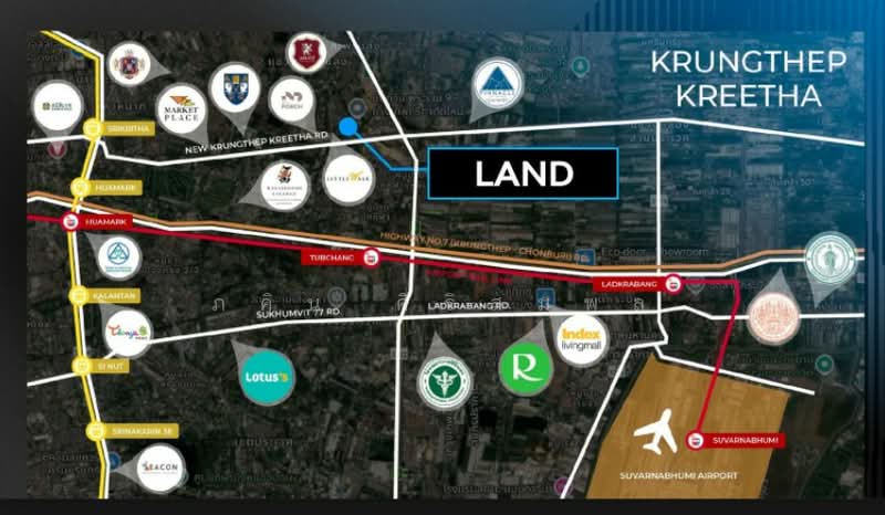 4 ซอย ศรีนครินทร์ - ร่มเกล้า 25 แขวงทับช้าง สะพานสูง กรุงเทพมหานคร 10250, Bangkok, 4 ซอย ศรีนครินทร์ - ร่มเกล้า 25, Thap Chang, Saphan Sung, Bangkok, , 12,296 sqm, Land For Sale, by Phakhin Sirisomphol, 500214852 - DDproperty.com