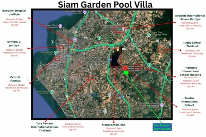 Siam Gardens, Chon Buri (Pattaya), Poong, Bang Lamung (Pattaya), Chon Buri (Pattaya), 5 Bedrooms, 357 sqm, Single Detached House For Sale, by Supicha Chorjong, 500215601 - DDproperty.com