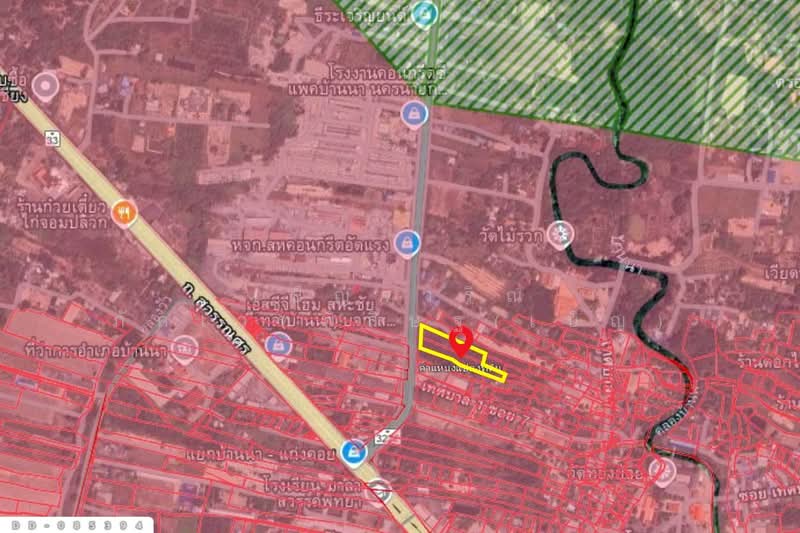 ขาย - ที่ดินบ้านนา 4 ไร่ 257 ตร.ว. นครนายก ใกล้องค์การบริหารส่วนตำบลบ้านนา DD-085394, นครนายก