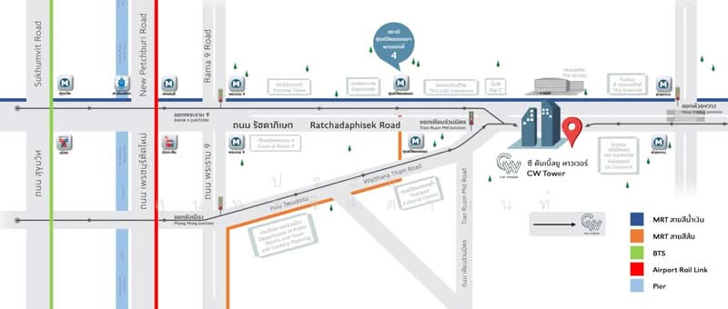 CW Tower, Bangkok, 90 Ratchadaphisek Rd., Huai Khwang, Huai Khwang, Bangkok, , 50 sqm, Office Space For Rent, by ประชา สุนทรจิตตานนท์, 500216727 - DDproperty.com