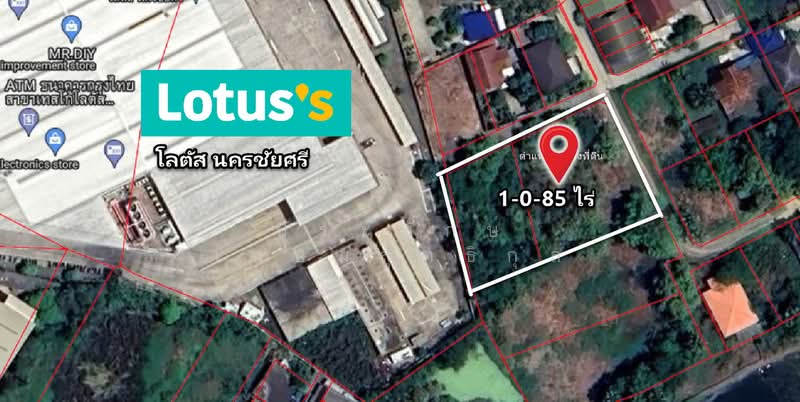 ขาย - ที่ดิน 1-0-85 หลังโลตัส นครชัยศรี, นครปฐม