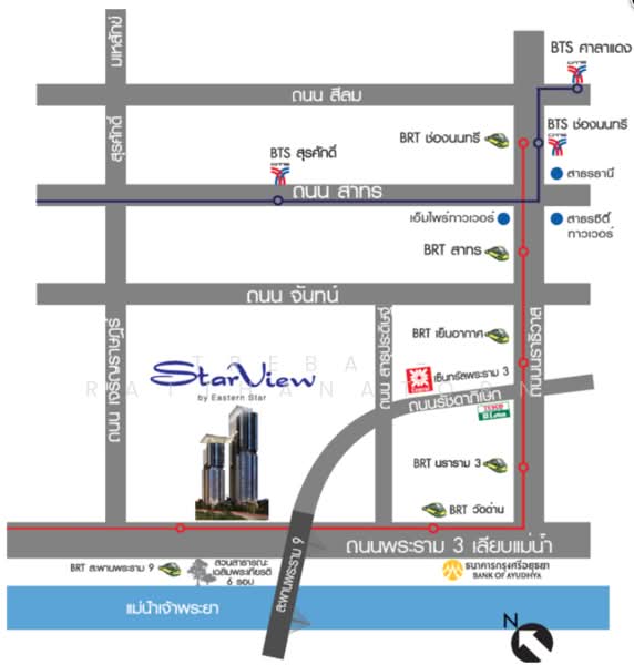 StarView, Bangkok, 495 Rama 3, Bang Klo, Bang Kho Laem, Bangkok, 2 Bedrooms, 78 sqm, Condo For Rent, by TREBA - Ratthanatorn, 500219456 - DDproperty.com