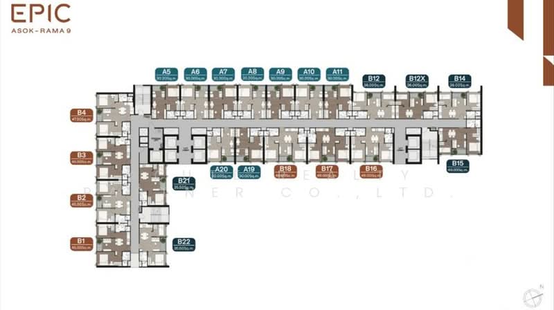 NUE Epic Asoke-Rama 9, Bangkok, Rama 9 Road, Huai Khwang, Huai Khwang, Bangkok, 2 Bedrooms, 54 sqm, Condo For Sale, by Acute Realty Partner Co.,Ltd., 500219687 - DDproperty.com