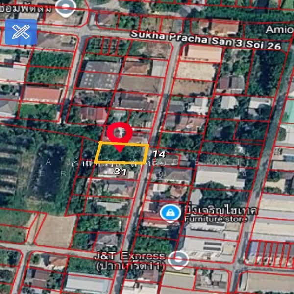 For Sale - ที่ดิน116ตรว. ถมแล้ว ผังสีเหลือง หน้ากว้าง14ม. ซ.สุขาประชาสรรค์3 ซ.26, Nonthaburi