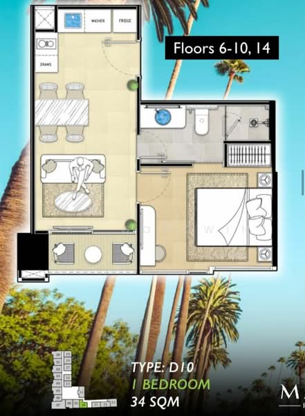 The Riviera Malibu : เดอะ ริเวียร่า มาลิบู, ชลบุรี, Phra Tam Nak 5, หนองปรือ, บางละมุง, ชลบุรี, 34 ตร.ม., คอนโด ขาย, โดย Bam Goodwin, 500220460 - DDproperty.com