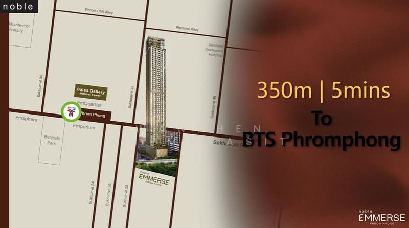 Noble Emmerse Phrom Phong, Bangkok, 643 Sukhumvit Road, Khong Tan, Khlong Toei, Bangkok, 2 Bedrooms, 71 sqm, Condo For Sale, by Wanphen Khemprasit, 500221292 - DDproperty.com