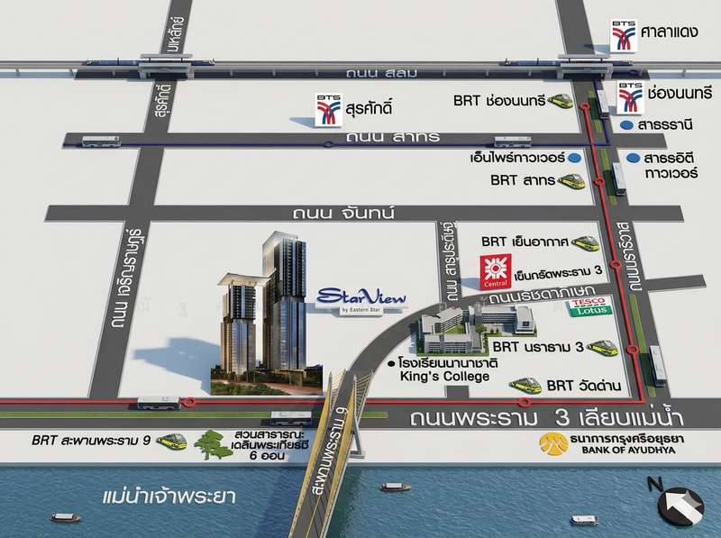 StarView : สตาร์ วิว, กรุงเทพ, 495 พระราม 3, บางโคล่, บางคอแหลม, กรุงเทพ, 160 ตร.ม., คอนโด ขาย, โดย ณัฐคม เกิดอนันต์, 500221755 - DDproperty.com