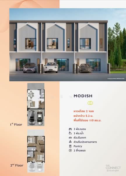 เดอะ คอนเนค ประชาอุทิศ, สมุทรปราการ, ปากคลองบางปลากด, พระสมุทรเจดีย์, สมุทรปราการ, 110 ตร.ม., ทาวน์เฮ้าส์ ขาย, โดย คุณทิพย์, 500222324 - DDproperty.com