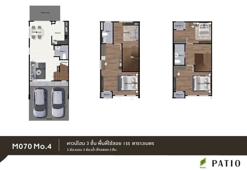 Patio Rama 2 (Soi 33) : พาทิโอ พระราม 2 (ซอย 33), กรุงเทพ, 282 พระรามที่ 2 ซอย 33, บางมด, จอมทอง, กรุงเทพ, 155 ตร.ม., ทาวน์เฮ้าส์ ขาย, โดย วาด, 500222337 - DDproperty.com