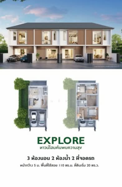 Pruksa Ville Prachauthit-Suksawat 78 : พฤกษาวิลล์ ประชาอุทิศ-สุขสวัสดิ์ 78, สมุทรปราการ, ในคลองบางปลากด, พระสมุทรเจดีย์, สมุทรปราการ, 110 ตร.ม., ทาวน์เฮ้าส์ ขาย, โดย คุณทิพย์, 500222454 - DDproperty.com