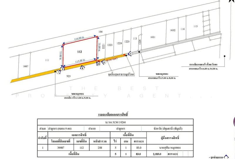 ที่ดินลำลูกกา ปทุมธานี, ปทุมธานี, ลำลูกกา, ลำลูกกา, ปทุมธานี, 8,732 ตร.ม., ที่ดิน ขาย, โดย The Best Property Agent ปุ้ยกี้, 500222739 - DDproperty.com