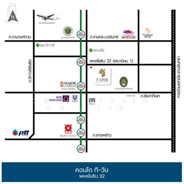 T-One Phaholyothin 32, Bangkok, 92 Soi Phahonyothin 32, Chatuchak, Chatuchak, Bangkok, 1 Bedroom, 28 sqm, Condo For Sale, by OKDD STUDIO Co., Ltd., 500223015 - DDproperty.com
