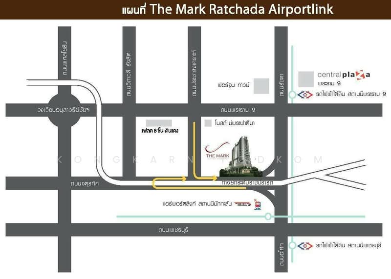 The Mark Ratchada-Airport Link, Bangkok, Chaturathit Road, Makkasan, Ratchathewi, Bangkok, 1 Bedroom, 38 sqm, Condo For Rent, by Kongkarn Yodkom, 500223061 - DDproperty.com