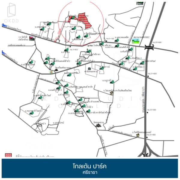 Golden Park Sriracha, Chon Buri (Pattaya), Surasak, Si Racha, Chon Buri (Pattaya), 3 Bedrooms, 204 sqm, Single Detached House For Sale, by OKDD STUDIO Co., Ltd., 500223189 - DDproperty.com