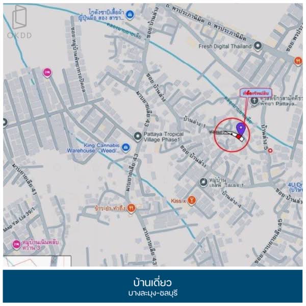 บ้านเดี่ยว บางละมุง, Chon Buri (Pattaya), Nong Pru, Bang Lamung (Pattaya), Chon Buri (Pattaya), 2 Bedrooms, 82 sqm, Single Detached House For Sale, by OKDD STUDIO Co., Ltd., 500223198 - DDproperty.com