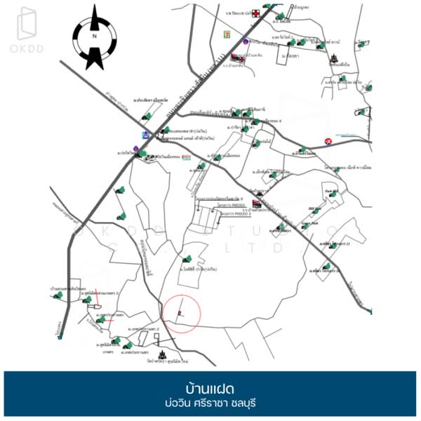 บ้านแฝด บ่อวิน ศรีราชา, Chon Buri (Pattaya), Bo Win, Si Racha, Chon Buri (Pattaya), 2 Bedrooms, 100 sqm, Semi-Detached House (Twin House) For Sale, by OKDD STUDIO Co., Ltd., 500224162 - DDproperty.com