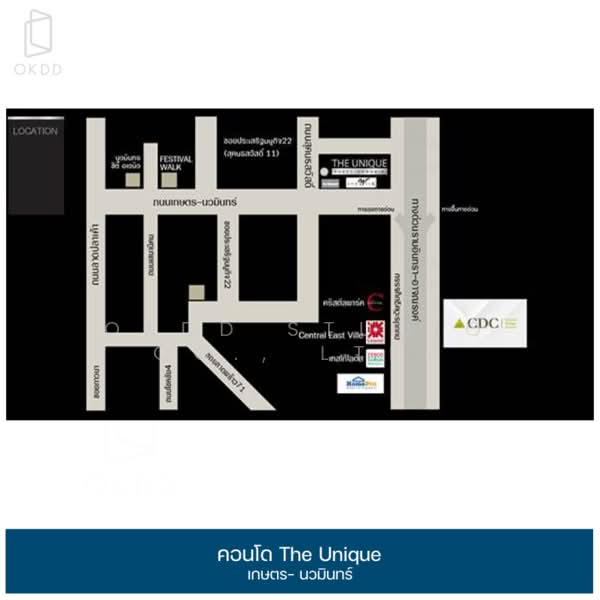 The Unique Kaset Nawamin, Bangkok, 403-76 Sukhonthasawat Road, Lat Phrao, Lat Phrao, Bangkok, 1 Bedroom, 33 sqm, Condo For Sale, by OKDD STUDIO Co., Ltd., 500224189 - DDproperty.com