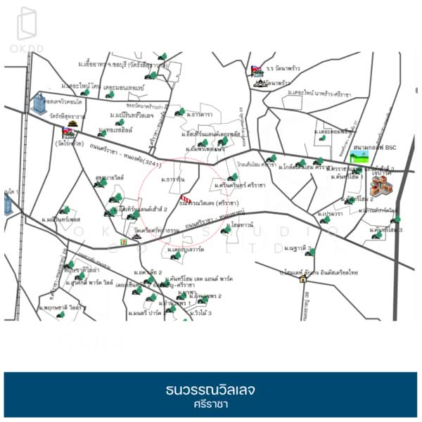 Thanawan Village Sriracha, Chon Buri (Pattaya), Surasak, Si Racha, Chon Buri (Pattaya), 3 Bedrooms, 148 sqm, Townhouse For Sale, by OKDD STUDIO Co., Ltd., 500224215 - DDproperty.com