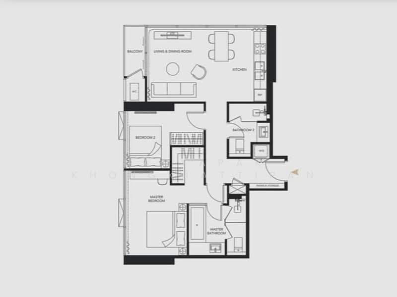 Celes Asoke, Bangkok, 8-10 Sukhumvit 21, Khlongtoei Nua, Watthana, Bangkok, 2 Bedrooms, 70 sqm, Condo For Rent, by Nanyapak Khongkiattipan, 500225212 - DDproperty.com