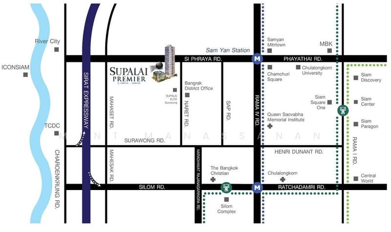 Supalai Premier Si Phraya-Samyan, Bangkok, Si Phraya Road, Si Phraya, Bang Rak, Bangkok, 1 Bedroom, 42 sqm, Condo For Rent, by Mint Manassanan, 500227586 - DDproperty.com