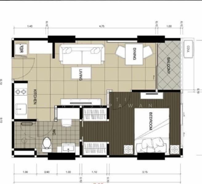 Wish @ Samyan, Bangkok, 18 Siphaya Road, Maha Phrutharam, Bang Rak, Bangkok, 1 Bedroom, 37 sqm, Condo For Sale, by Keerati Benjasupawan, 500227614 - DDproperty.com