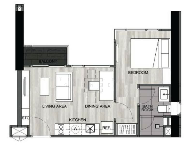 The Line Sukhumvit 101, Bangkok, 3009 Sukhumvit 101 Road, Bang Chak, Phra Khanong, Bangkok, 1 Bedroom, 33 sqm, Condo For Rent, by Hathaichanok Saenset, 500227721 - DDproperty.com
