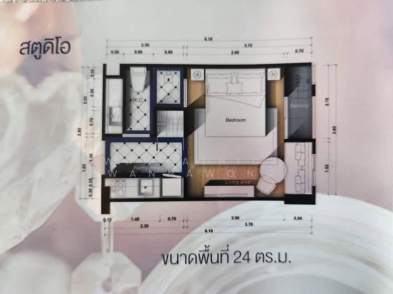 Seven Seas Cote d'Azur, Chon Buri (Pattaya), 46 7 Soi Na Jomtien 8, Nong Pru, Bang Lamung (Pattaya), Chon Buri (Pattaya), Studio, 24 sqm, Condo For Sale, by Wannathida Wannawong, 500228530 - DDproperty.com