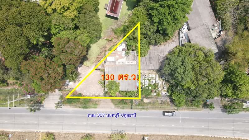 For Sale - Prime land plot of 130 sq.wa. (approximately 230 sq.m.), with a beautiful 44-meter frontage on Highw, Pathum Thani