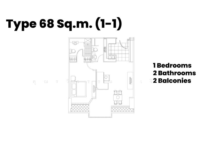 The Fourwings Residence, Bangkok, 335 Srinakarin, Hua Mak, Bang Kapi, Bangkok, 1 Bedroom, 68 sqm, Condo For Rent, by คุณรวีวรรณ อู่เงิน, 500231515 - DDproperty.com