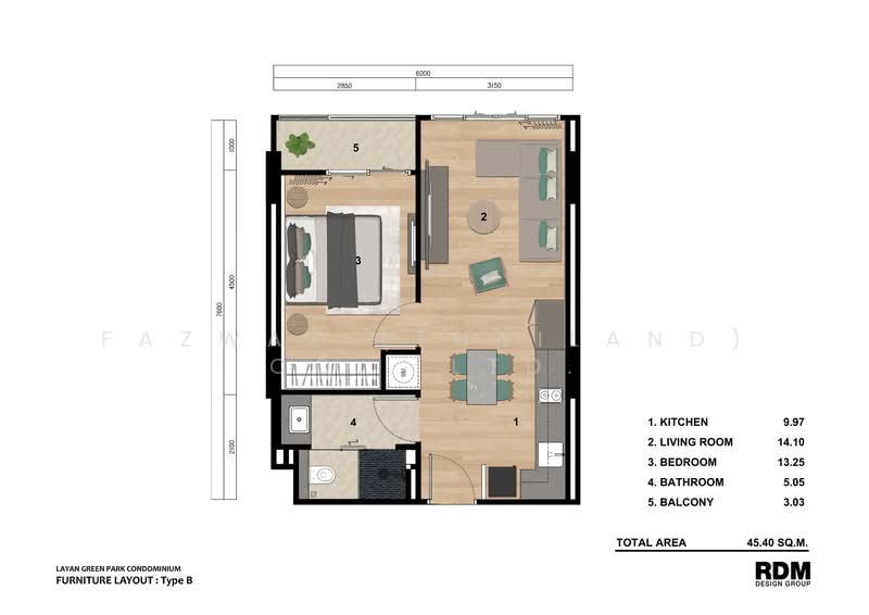 Layan Green Park, Phuket, 147 Moo 6, Choeng Thale, Thalang, Phuket, 1 Bedroom, 45 sqm, Condo For Sale, by Fazwaz (Thailand) Co., Ltd., 500232488 - DDproperty.com