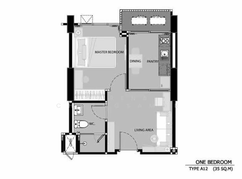 Rhythm Sathorn-Narathiwas, Bangkok, 651 Naradhiwas Rajanagarindra Road, Thung Maha Mek, Sathon, Bangkok, 1 Bedroom, 35 sqm, Condo For Rent, by Sarena Choengsamor, 500233192 - DDproperty.com