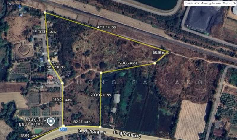 Land for sale on Suwannasorn Road, Watthana Nakhon, Sa Kaeo, close to Sa Kaeo city center, Sa Kaeo, สุวรรณศร, Huai Chot, Watthana Nakhon, Sa Kaeo, , 69,860 sqm, Land For Sale, by Sirithong Saetang, 500233875 - DDproperty.com