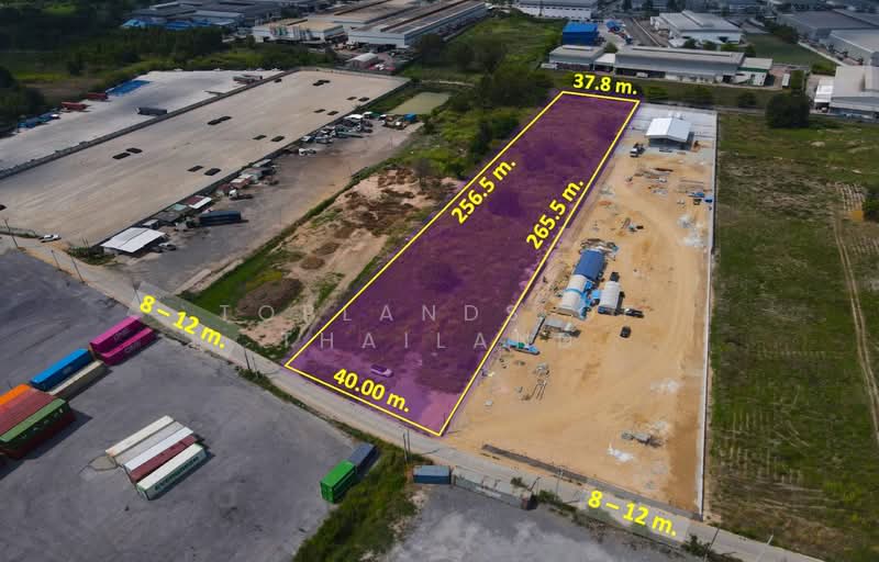 ขาย ที่ดิน ศรีราชา แหลมฉบัง ผังสีม่วง (ใกล้ท่าเรือ และนิคมอุตสาหกรรม 2 แห่ง) เนื้อที่ 6 ไร่, ชลบุรี, ชลบุรี-พัทยา Highway, หนองขาม, ศรีราชา, ชลบุรี, 9,960 ตร.ม., ที่ดิน ขาย, โดย TopLands of Thailand, 500234509 - DDproperty.com