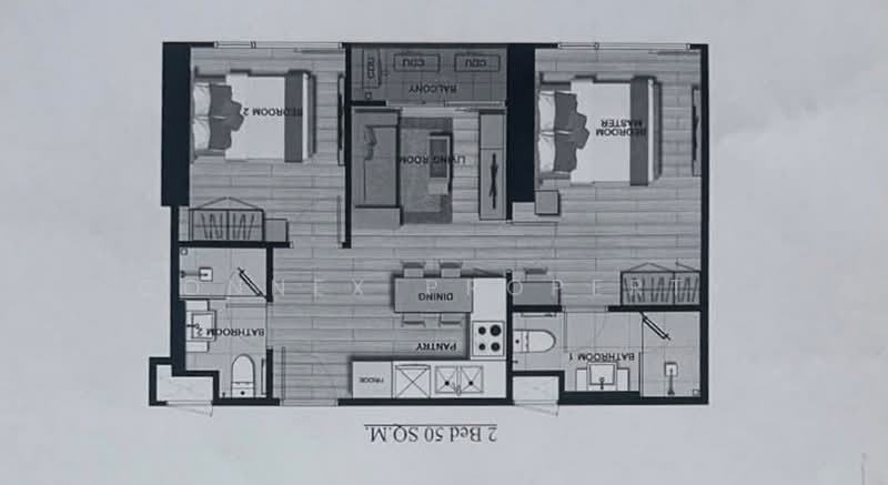 The Politan Rive, Nonthaburi, Soi Nontaburi 15, Bang Kra So, Muang Nonthaburi, Nonthaburi, 2 Bedrooms, 52 sqm, Condo For Sale, by Connex Property, 500235157 - DDproperty.com