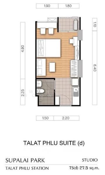 Supalai Park Talat Phlu Station, Bangkok, Ratchadapisek Road, Bukkalo, Thon Buri, Bangkok, 1 Bedroom, 28 sqm, Condo For Sale, by Kwanchai Boonprasong, 500235517 - DDproperty.com