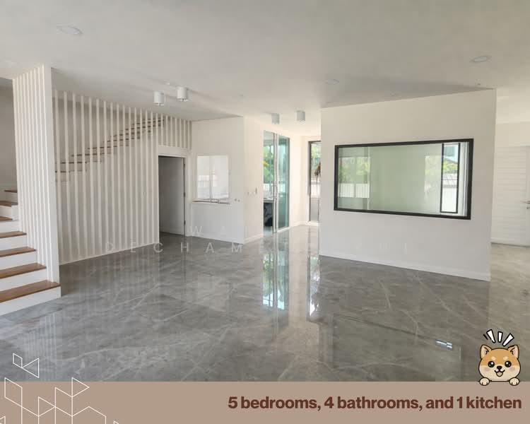 Large detached house in Soi Ratchada 32. 2-story house, 300 sq.m. usable area, 5 bedrooms, 4 bathroo, Bangkok, ถนนลาดพร้าว-วังหิน และถนนเลียบด่วนรามอินทรา, Chan Kasem, Chatuchak, Bangkok, 5 Bedrooms, 300 sqm, Single Detached House For Rent, by Wanida Dechametarkul, 500235530 - DDproperty.com