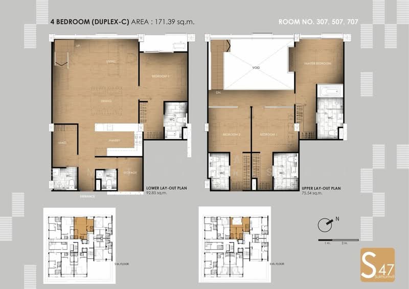 S47 Sukhumvit, Bangkok, 19 Soi Sukhumvit 47, Khlong Tan Nua, Watthana, Bangkok, 4 Bedrooms, 171 sqm, Condo For Sale, by Orapa Sumetheesirisakul, 500238208 - DDproperty.com