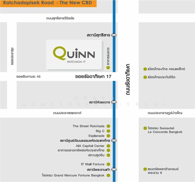 Quinn Ratchada 17, Bangkok, 454 456 Soi Inthara Mari 45, Din Daeng, Din Daeng, Bangkok, 1 Bedroom, 46 sqm, Condo For Sale, by Orapa Sumetheesirisakul, 500238286 - DDproperty.com