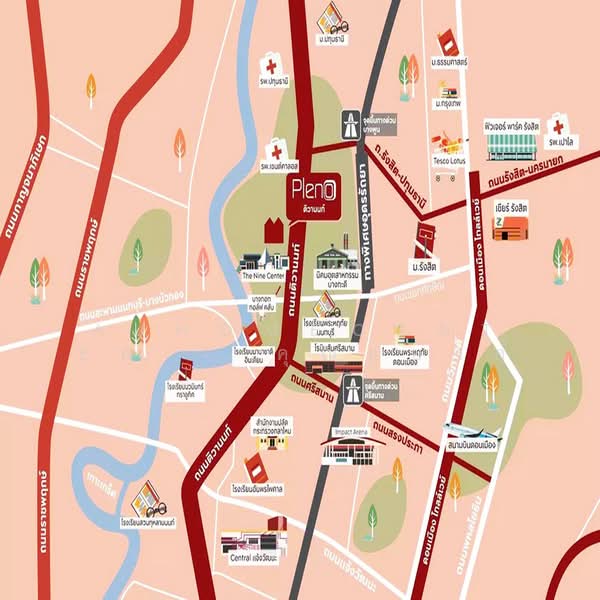 Pleno Tiwanon, Pathum Thani, Tiwanon Road, Bang Kadi, Muang Pathum Thani, Pathum Thani, 3 Bedrooms, 120 sqm, Townhouse For Sale, by AJHOMECENTER - คุณแบงค์, 500241224 - DDproperty.com